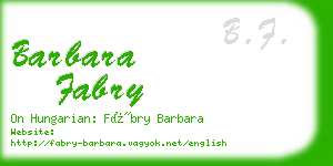 barbara fabry business card